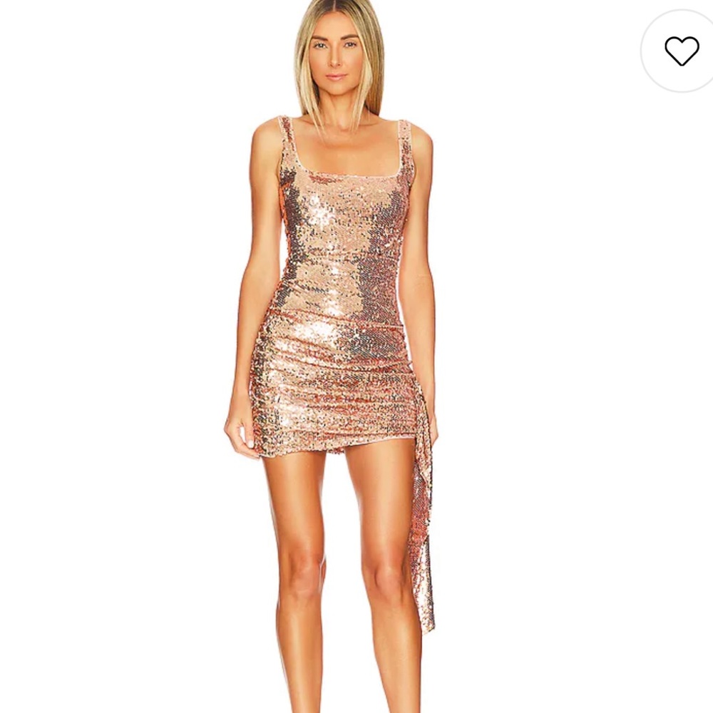 Revolve More to Come Hillary Drape Mini Dress in Rose Gold size XS worn once